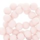 Acrylic beads 4mm round Matt Touch of pink
